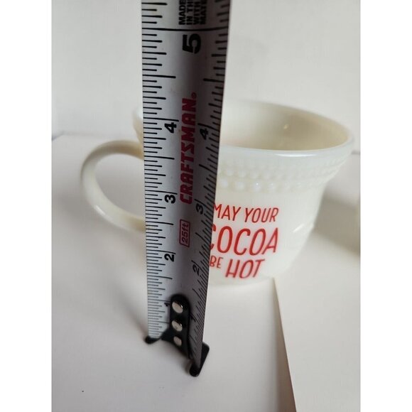 Hallmark 2 Hot Cocoa Mugs White Wide Mouth Marshmallow - Picture 7 of 7